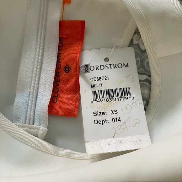 Clover Canyon Maxi Dress Florescent Rose Floral Abstract Neoprene Scuba Runway - Picture 11 of 16